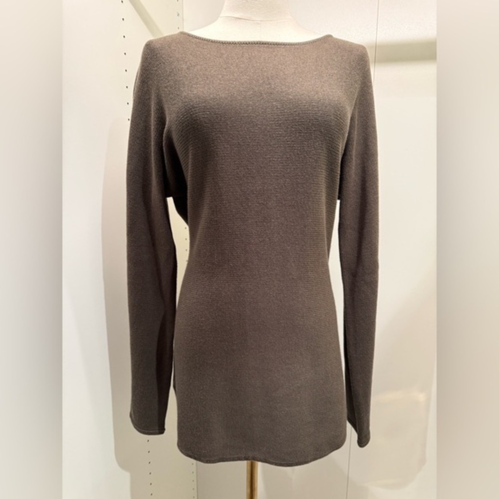 Michael Kors Olive Knit Sweater  with Gold Accent